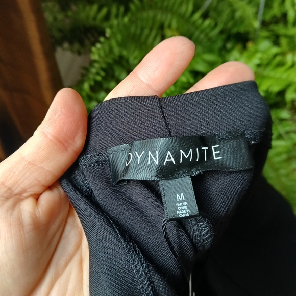 NWT Dynamite Classic Black Palazzo Ponte Wide Leg Pants - Picture 4 of 8